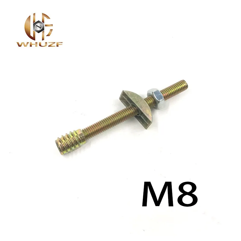 2pcs/lot 4 in 1 M8 Furniture Screw Assembled pieces headboard