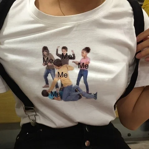 

Women's Summer 2019 Inner Struggle Meme Printed T Shirt Women Funny Short Sleeve Tee Tops Female Graphic T-Shirt Femme