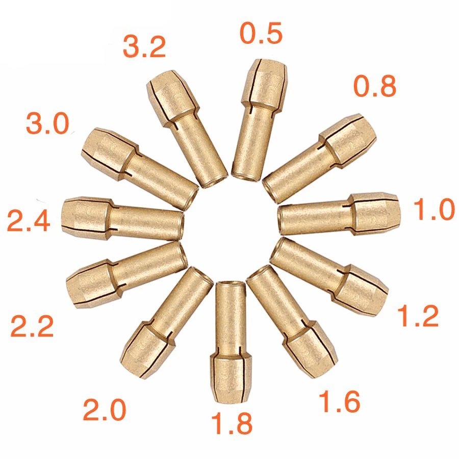 13 шт./компл. латунный цанговый патрон для вращающегося инструмента Dremel с A550 щитом и выделенным локатором рога Dremel аксессуары