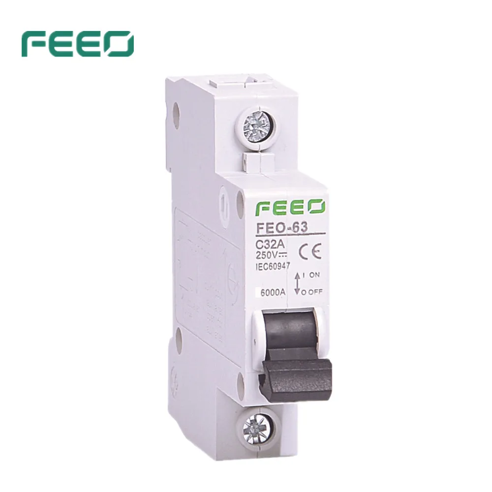 FEEO 1P 6A/10A/16A/20A/25A/32A/40A/50A/63A DC 250 в автоматический выключатель MCB солнечной энергии фотоэлектрический