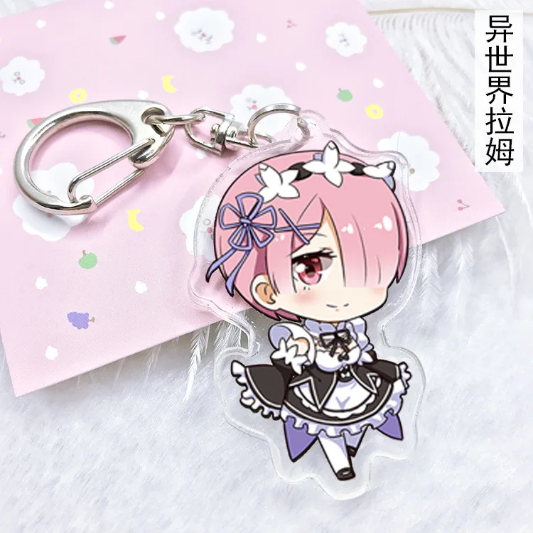 Аниме Re: жизнь в другом мире от zero Emilia Rem Ram Подвески Акриловый Брелок фигурка