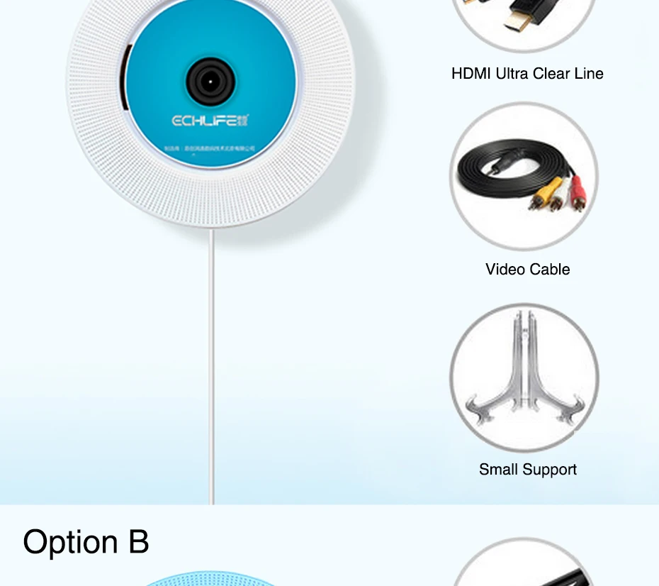 Настенный Bluetooth CD-плеер портативный динамик выдвижной переключатель с дистанционным динамиком fm-радио USB привод CD DVD VCD WMA AVI плеер