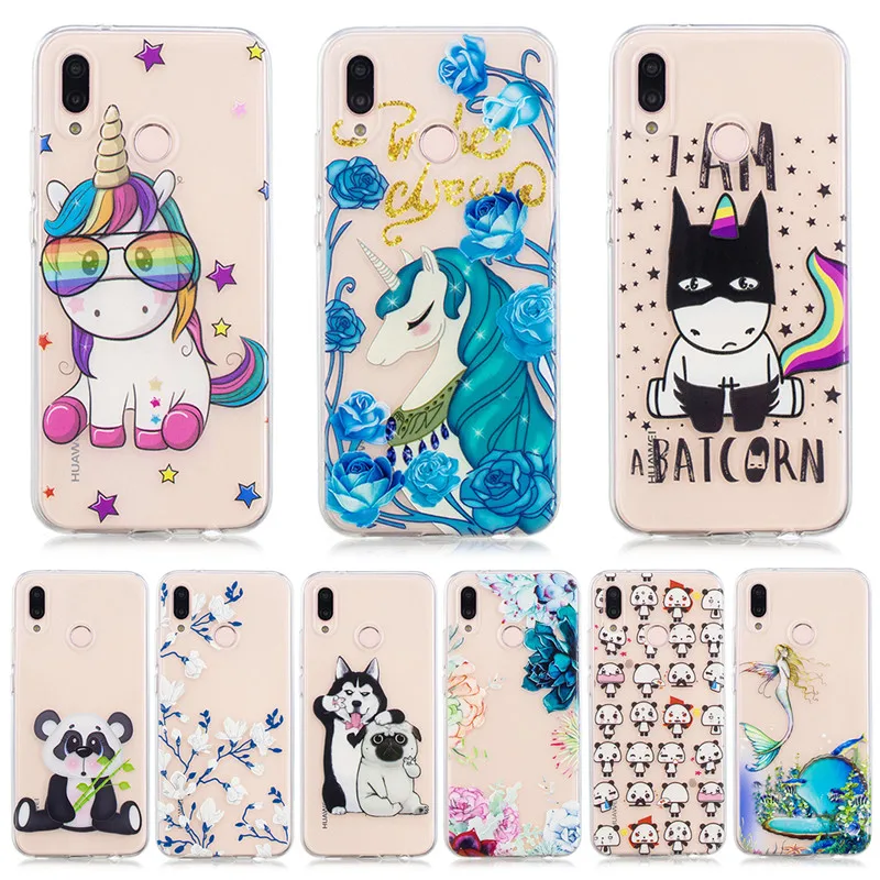 

100pcs Case for Huawei P20 Lite Case Cover Soft Silicone TPU Cat Dog Cover Back Protective Phone Case for Huawei P20 Lite Coque