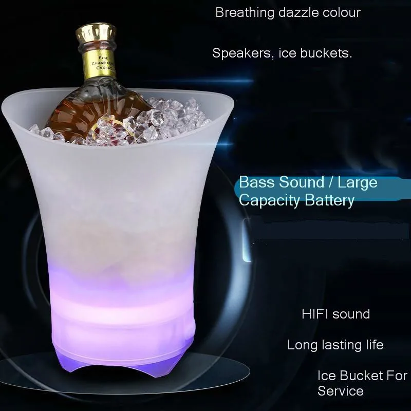 

Light Ice Bucket Wireless Bluetooth Speaker Party Speaker Led Sound 7 Color Gradient Night Light For Beach Outdoor Ice bucets