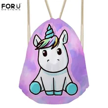 FORUDESIGNS Cute Unicorn Cartoon Printing Sport Bags for Women Drawstring Bags Small Gym Sack Children Boys Girls Training Bags FORUDESIGNS Cute Unicorn Cartoon Printing Sport Bags for Women Drawstring Bags Small Gym Sack Children Boys Girls Training Bags