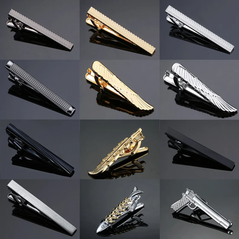 

New Stylish Men Tie Clip Plating Metal Necktie Clasp Gold Gift Stainless Steel Plain Skinny Tie Clip Pins Bars