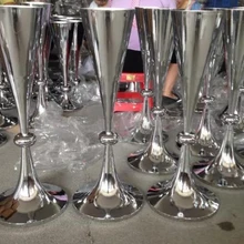 64 см высокий серебряный металлический свадебный цветок ваза украшение стола