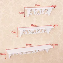 2017 New Household One Set Three Pieces White Wood Display Wall Shelf Storage Ledge Home Dector Simple Cleaning And Durability
