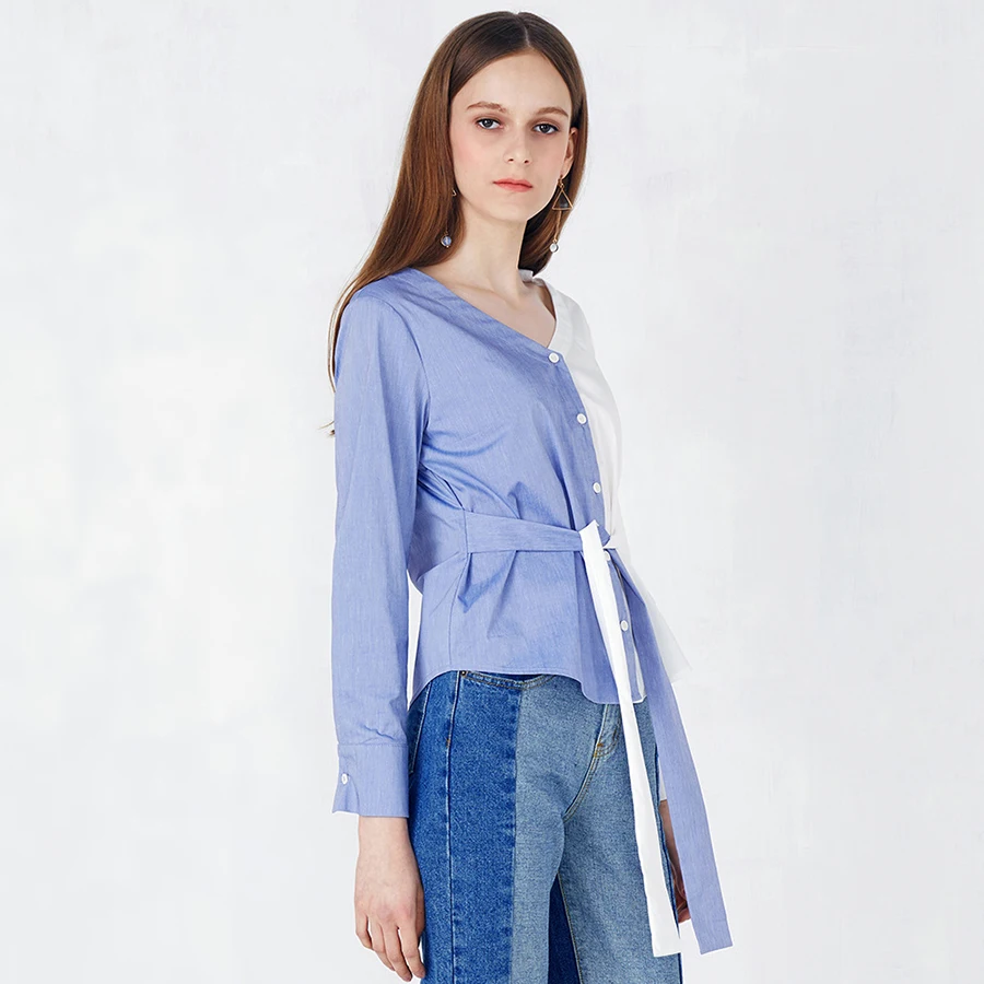Короткие офисные женские туфли рубашки Blusas Femininas Elegante хлопок для женщин блузки