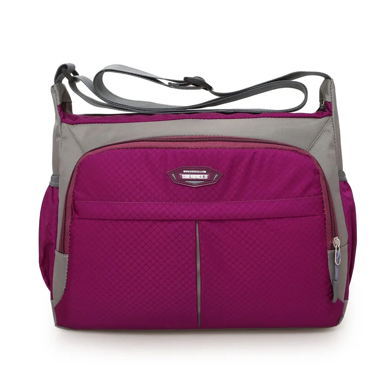 

Preppy style waterproof nylon shoulder bag Candy color messenger bag Men and women crossbody bag joker contracted travel bag