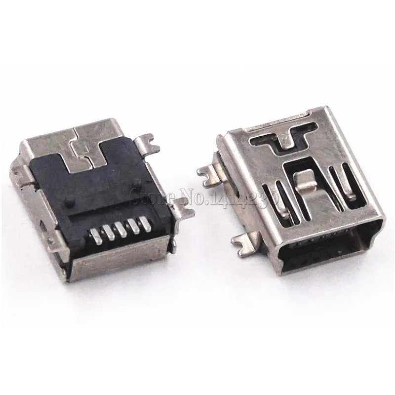 Mini conector USB SMD de 5 pines hembra, 10 Uds.