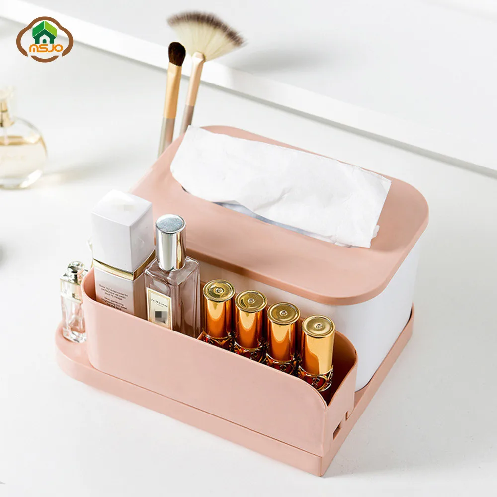 

MSJO Makeup Organizer Desktop Storage Boxes Makeup Brush Holder for Women Cosmetices Brush Pen Home Organizador Detachable Box