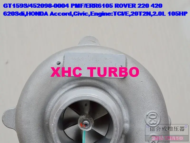 Новый турбокомпрессор GT159S/452098 0004 PMF/ERR6105 для ROVER 200 220 420 600 620Sdi HONDA Accor Civica TCI/E 20T2N 2.0L