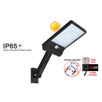 

remote control 48 LED Waterproof PIR Motion Sensor Three Modes Lamp Lights For Outdoor Garden Wall Street spotlight&