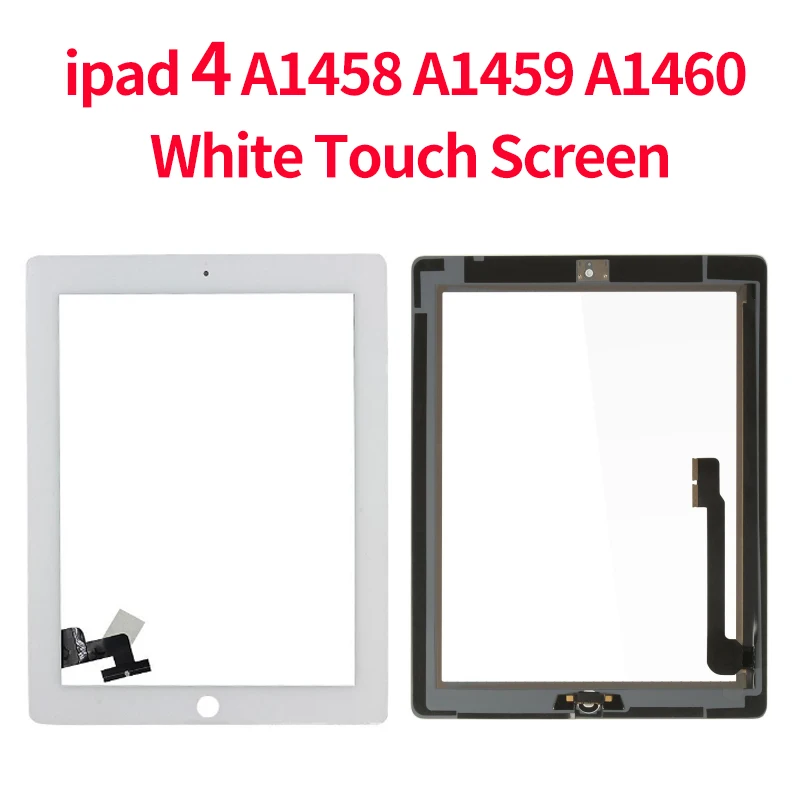 Для ipad 3 A1416 A1430 A1403 для ipad 4 A1458 A1459 A1460 ЖК-дисплей экран панель монитор модуль Замена сенсорный экран - Цвет: White For ipad4Touch