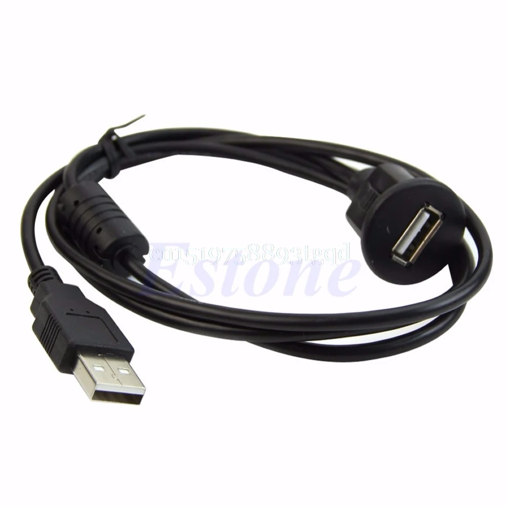 

1m Car Dash Board Mount USB 2.0 A Male To A Female Socket Extension Panel Cable