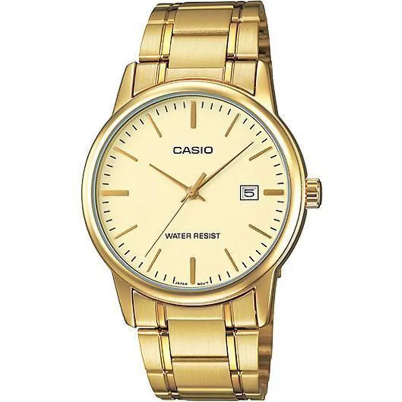 Casio золотые часы Мужская мода тренд указатель из нержавеющей стали Кварцевые