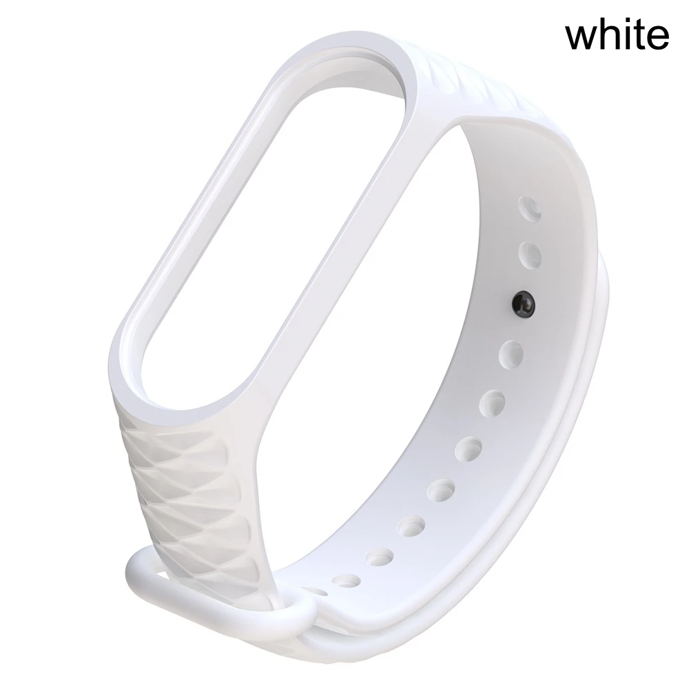 1 шт., силиконовый ремешок для часов с 3D-принтом, спортивный браслет, браслет на запястье для Xiaomi Mi, 4, 3, Аксессуары для смарт-часов, сменный ремешок для часов - Цвет: white