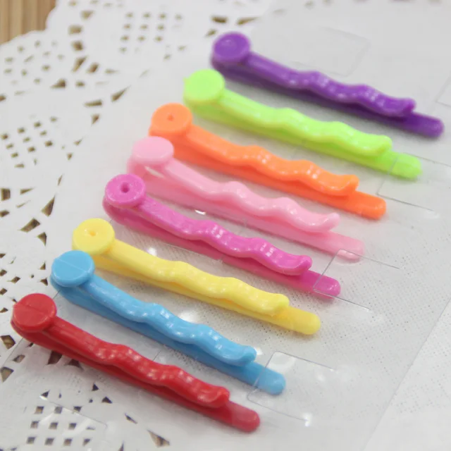 100PCS 3.5mm*4.5cm 1.75" Sweet plain Waved Plastic bobby pins clips