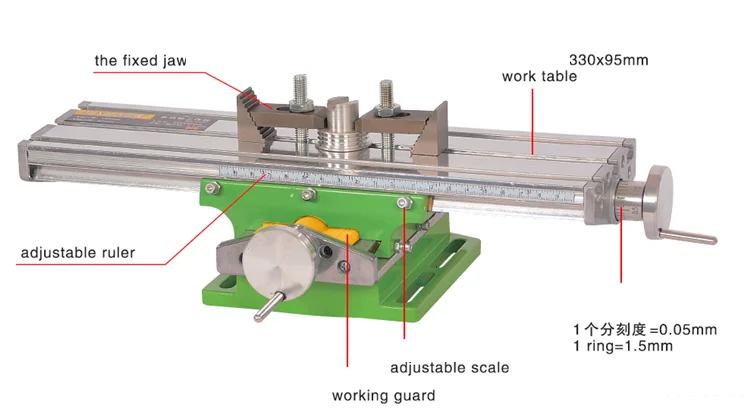 

Best quality Miniature precision multifunction Milling Machine Bench drill Vise worktable X Y-axis adjustment Coordinate table
