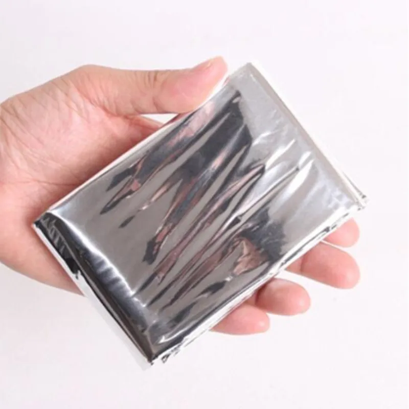 

New Waterproof 130*210CM Emergency Blanket Survival Rescue Insulation Curtain Outdoor Life-saving Blanket Safety Survival Tools