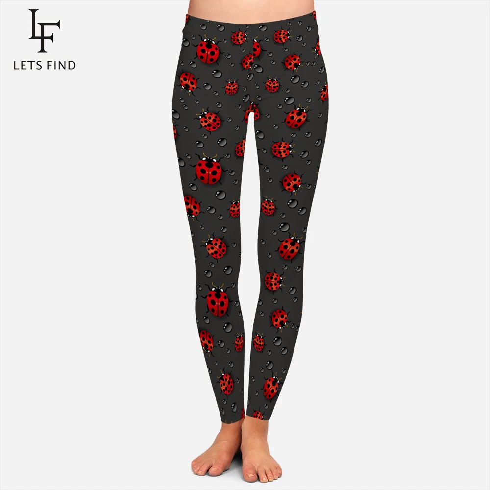 

New Arrival Mid Waist Fitness Leggings Women Comfortable Leggings Beatles and Drop of Water Printed Legging Plus Size Famle