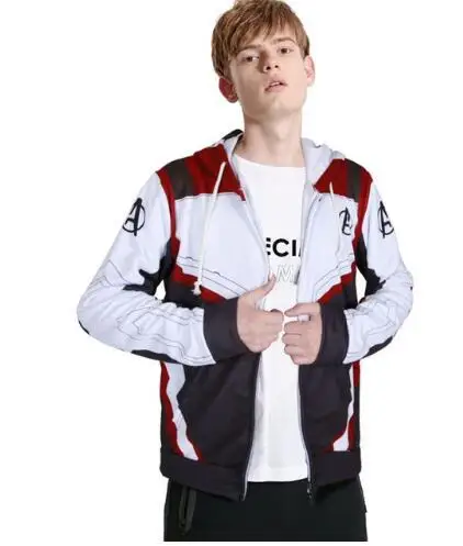 Avengers Endgame Quantum Realm Sweatshirt Jacket Advanced Tech Hoodie Cosplay Costumes 2019 new superhero Iron Man Hoodies suit