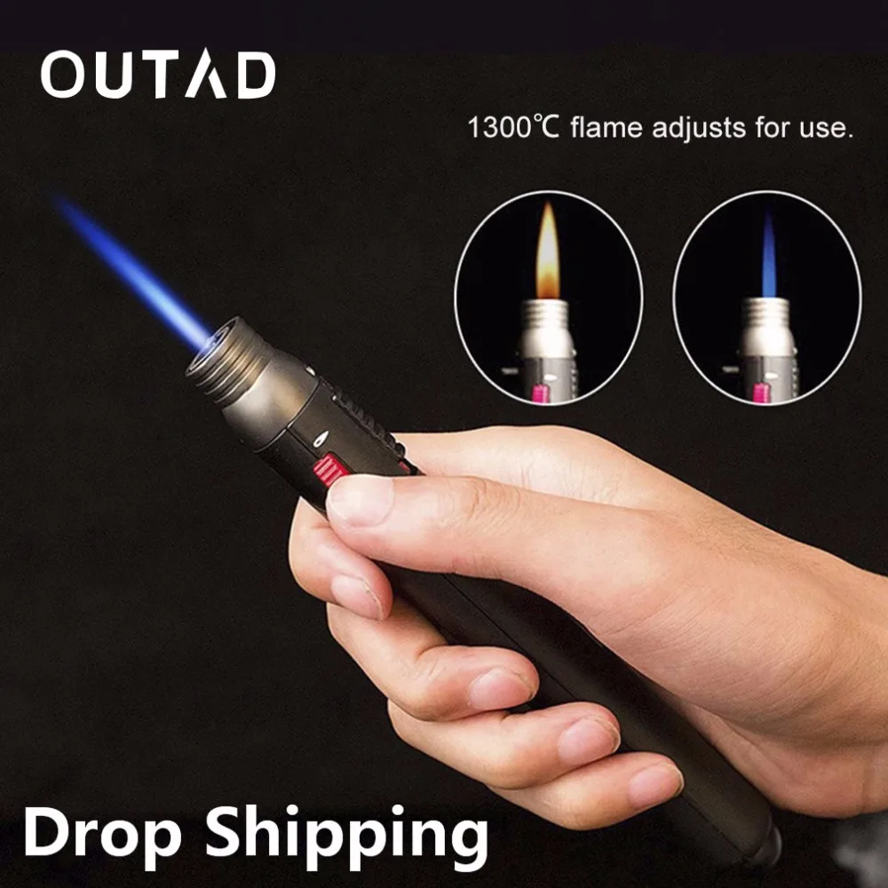 

OUTAD Outdoor Lighter 1300 degree 503 Torch Jet Flame Pencil Butane Gas Refillable Fuel Welding Soldering Pen Drop Shipping
