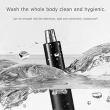 Мини электрический триммер для волос в носу водонепроницаемый Безопасный Очиститель инструмент