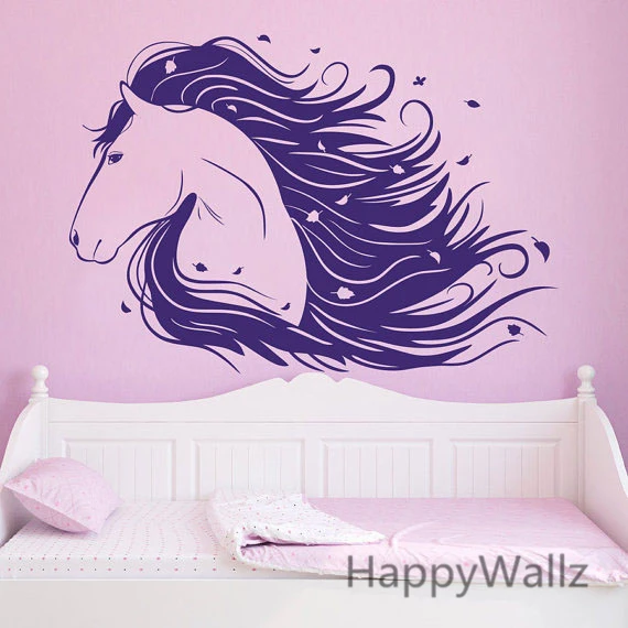 3D Horse Wall Decals Modern Horse Wall Sticker DIY Decorative Animal