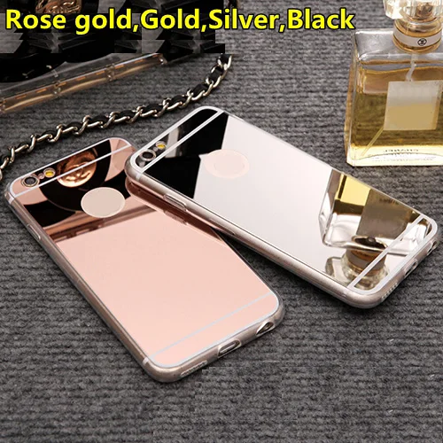 

Kerzzil Rose gold Luxury Mirror Flash Fashion Case For iPhone 7 6 6S Plus 5s SE Case Soft Clear TPU Cover For iPhone X 7 Capa