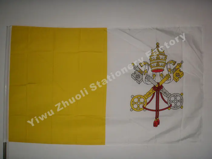 

Vatican Flag 150X90cm (3x5FT) 115g 100D Polyester Double Stitched High Quality Free Shipping