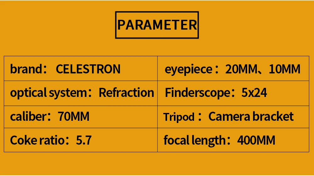 Высокая мощность преломления CELESTRON мощность seeker AZ70-40 телескоп ночное видение для начинающих вид Луна Звезда Детские подарки на день рождения