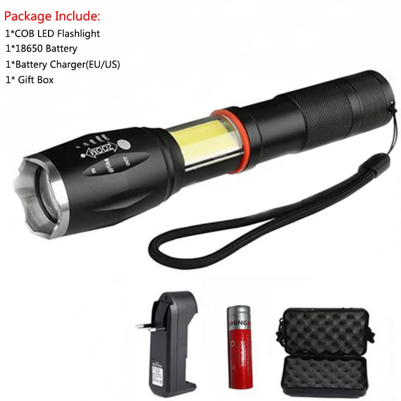 

YAOMING Tactical Flashlights Emergence Rechargeable 18650 Battery Torch with Magnetic Base Small Lanyards Use for Car Repair