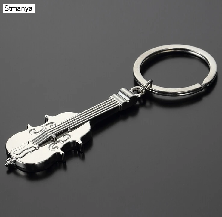 Guitar Keychain New Unisex Mini Guitar Key Chain classic Buckle Key Ring Car Keychain bag pendant For Lovers Day Gift 17151