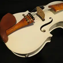 Ручная работа лучшая модель акустическая скрипка o Белый цвет 5 струн 4/4 Электрическая Скрипка чехол бант канифоль