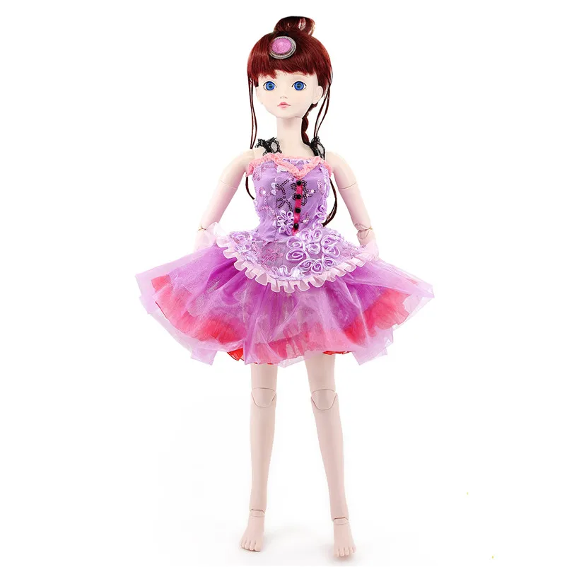 Abbyfrank 60 см большая BJD кукла силиконовые игрушки платье парик одежда обувь макияж