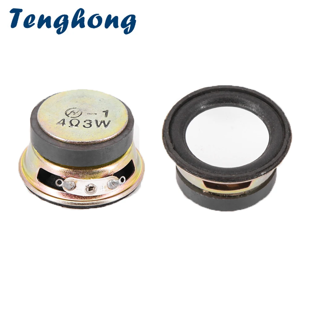 Tenghong 2 шт 1 5 дюйма полный диапазон динамиков 4Ohm 3W портативная аудио Колонка блок