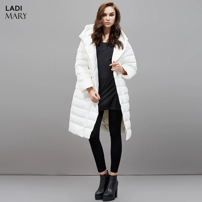 Ladimary зимняя куртка пуховик Для женщин 90% белая утка Подпушка пальто женская