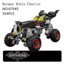 Бэтмен Робин колесница строительные блоки DC Супергерои Бэтмобиль модель Джокер Женщина-кошка устанавливает игрушки для детей Подарки