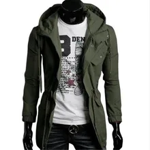 Модный брендовый Мужской плащ на молнии с пуговицами, приталенная повседневная мужская ветровка, мужская верхняя одежда, Тренч