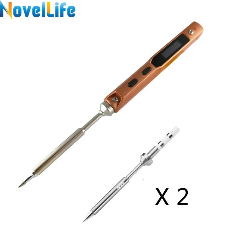 65W TS100 Mini Programmable Digital Electric Soldering Iron Station OLED Display Temperature Adjustable with TS B2 BC2 Tip Stand new mini lcd digital programmable electric soldering iron ts100 control terminal with ts i ts k 1 set