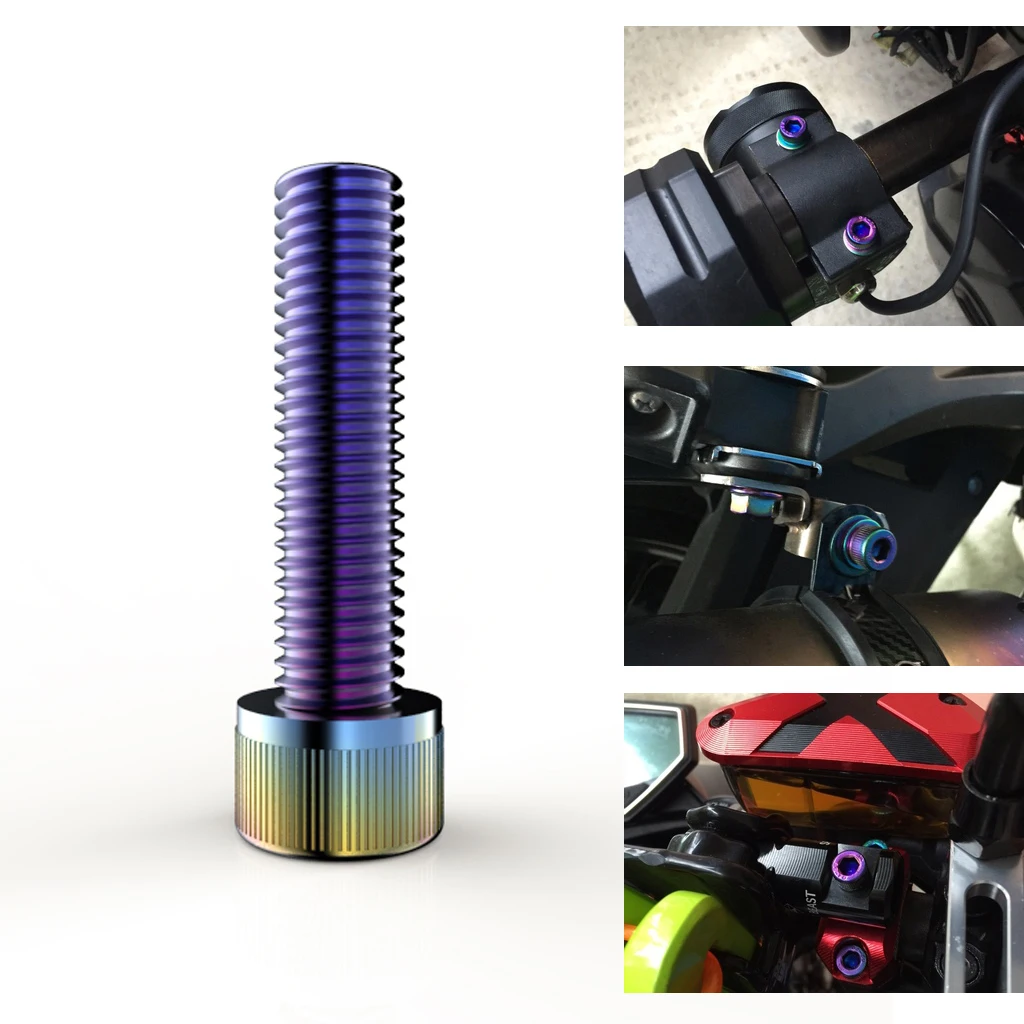 

Motorcycle Titanium plating Stainless steel Hexagon socket head bolt modification accessory screw for decorative scooter