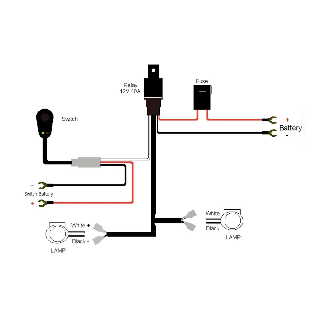 CARCHET универсальная спрятанная электропроводка жгута 12V 40A светодиодный противотуманный светильник с реле диагностический инструмент