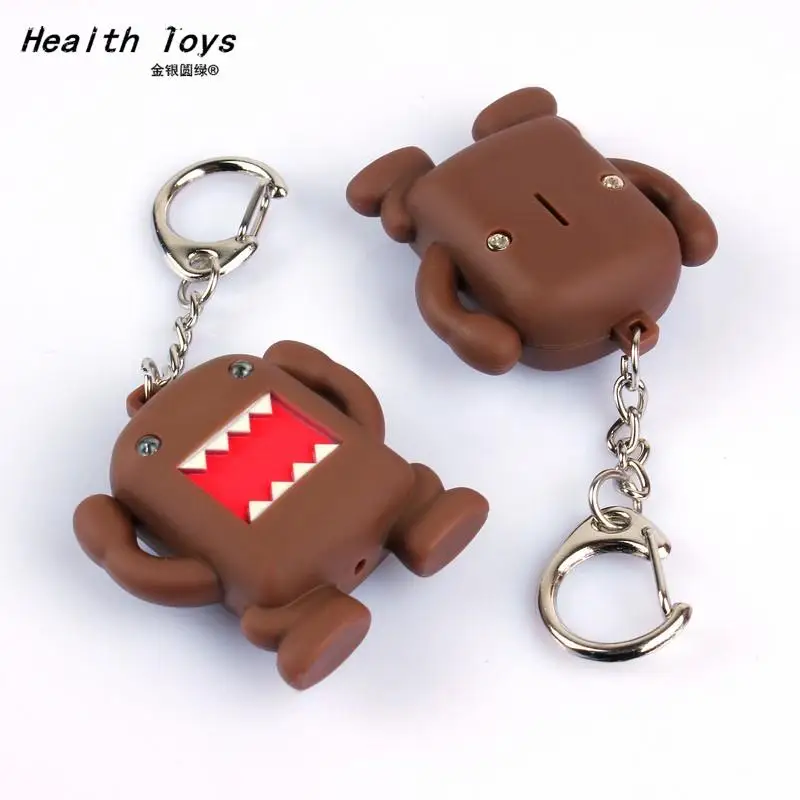 Так классно! Ультра яркий светодиодный мини-фигурка Domo kun, игрушки, светодиодный фонарик, брелки со звуком, детские подарки