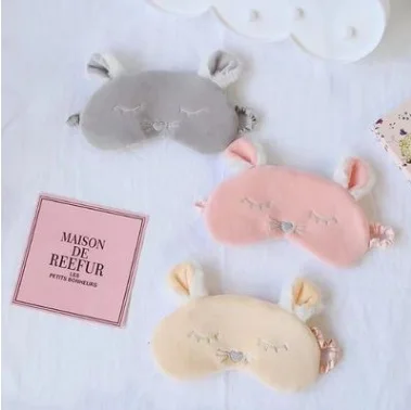 

eyes care tool cute heart rabbit Eye Mask Sleeping Mask Plush Eye Shade Cover Blindfold Eyeshade Suitable For Travel Home Gif