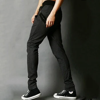 

2018 Black Mens Cargo Pants Capris Autumn Winter Harem Pants Male Casual Clothing Male Pants 2XL 50