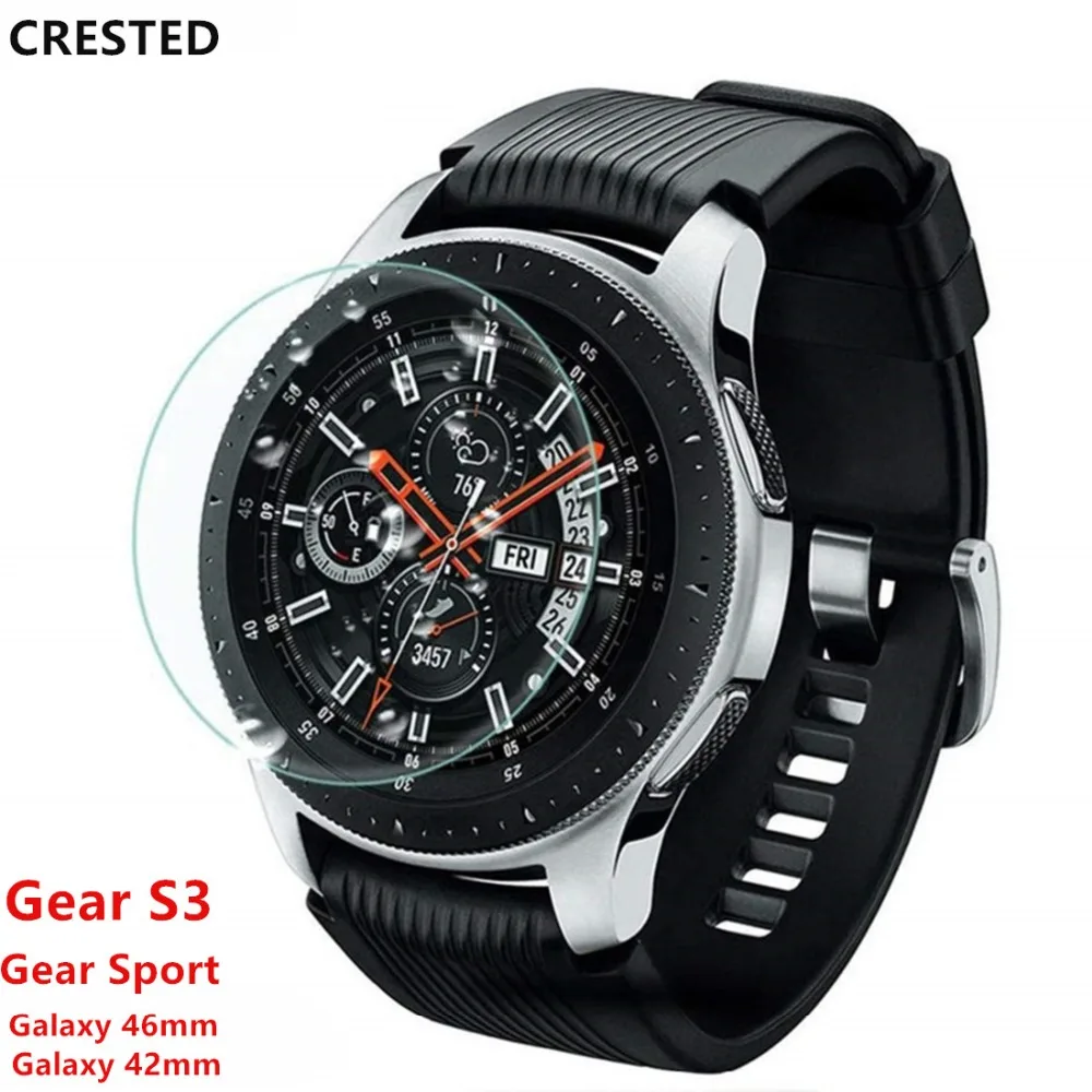 Gear S3 Frontier glass для Samsung Galaxy watch 46 мм/42 мм/Active huawei gt Sport S2 Classic 9H 2.5D защита экрана|Ремешки