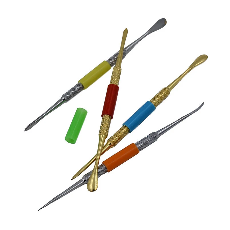 

2pcs 120mm Stainless Steel Dab Wax Tool with Removable Silicone case for Non stick Dabbing Slick butane oil