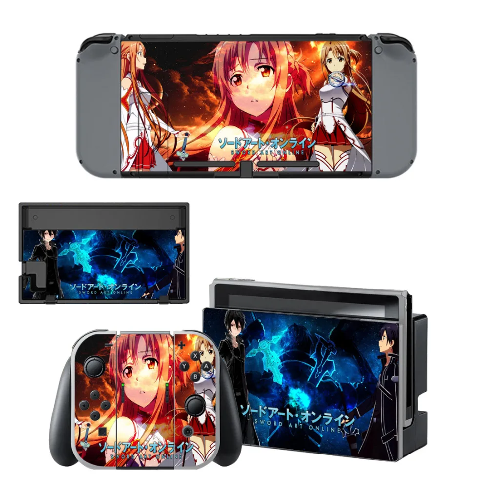Sword Art Online SAO наклейка на кожу для консоли Nintendo Switch и контроллера NS защитный чехол
